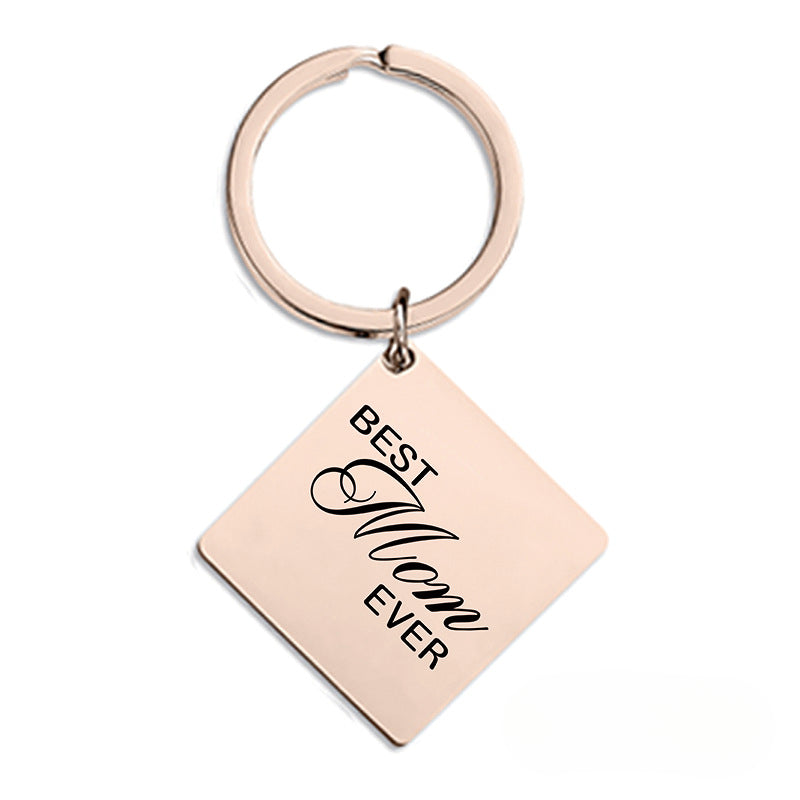 Wholesale Mother's Day Gift Metal Square Keychain ACC-KC-Ganggu008