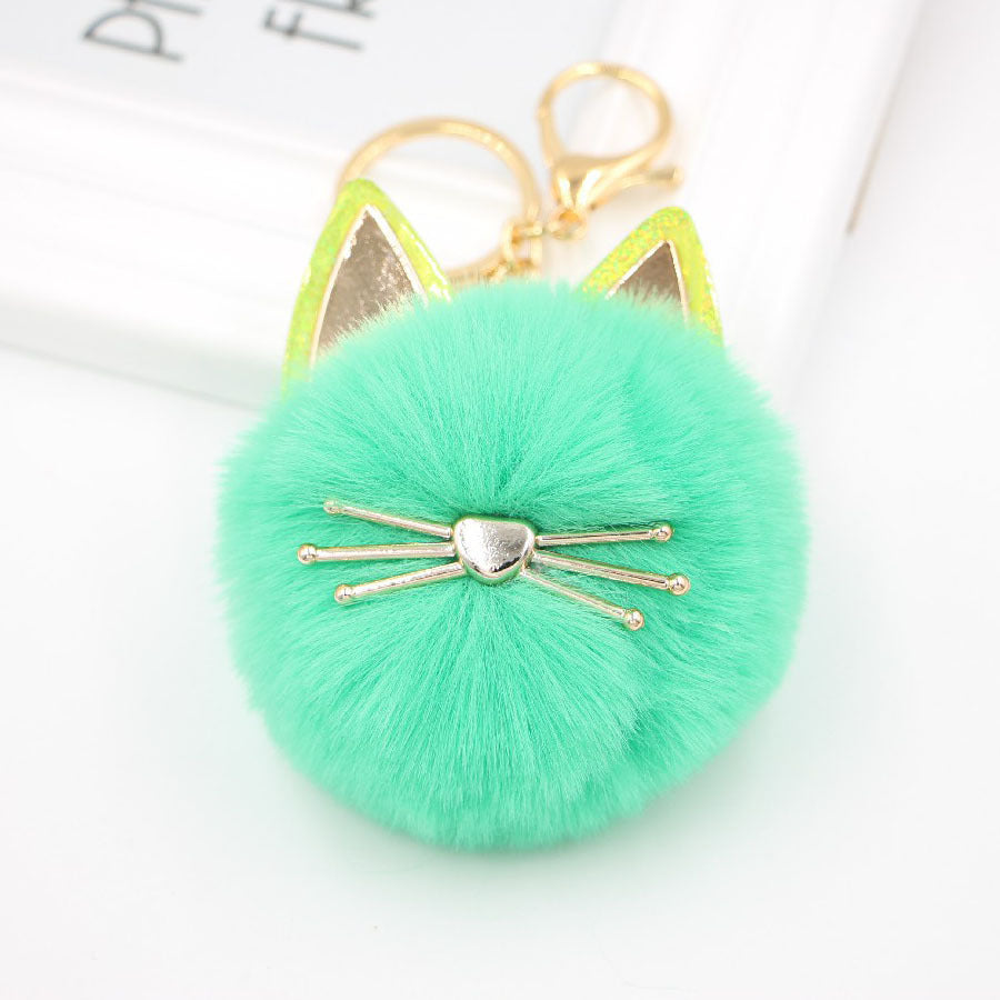 Wholesale Cute Girls Cat Fur Ball Keychains ACC-KC-Zuge011
