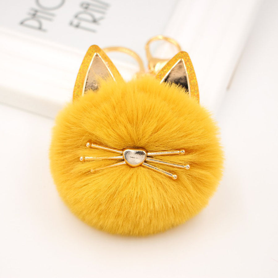 Wholesale Cute Girls Cat Fur Ball Keychains ACC-KC-Zuge011