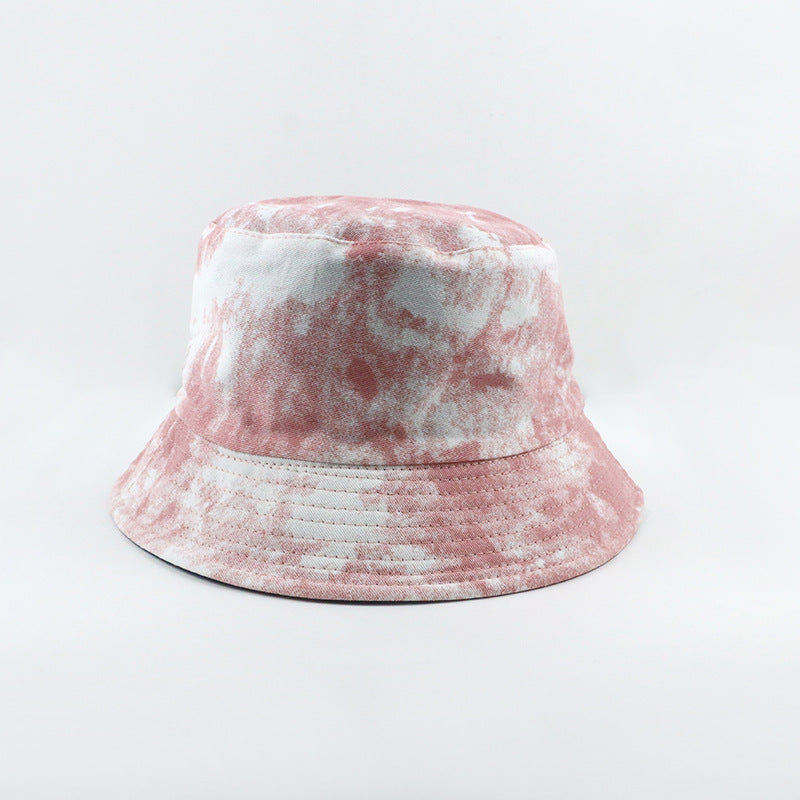 Wholesale  tie-dyed fisherman hat  double-sided basin hat bucket hat