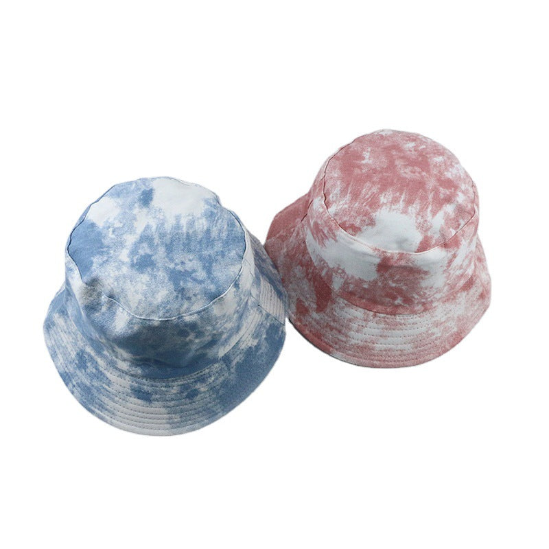 Wholesale  tie-dyed fisherman hat  double-sided basin hat bucket hat