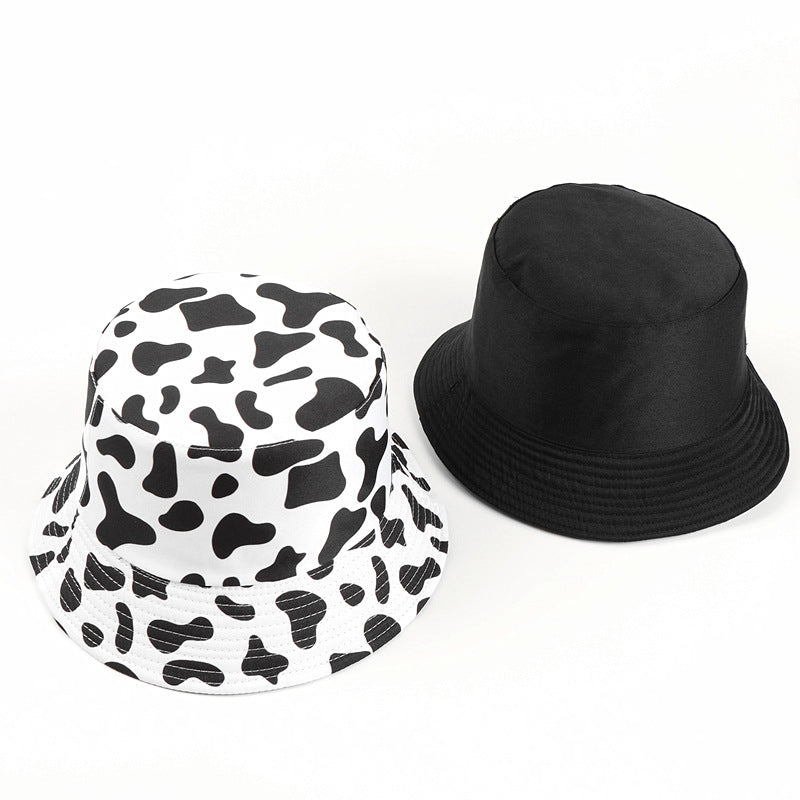 Wholesale Cartoon Panda Bucket Hat Cow Double Sided Flat Top ACC-HT-LueLan011