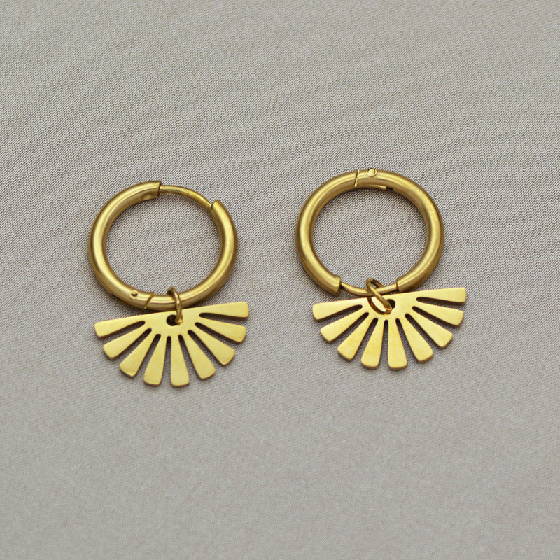Wholesale 14K Gold Fadeless Stainless Steel Earrings