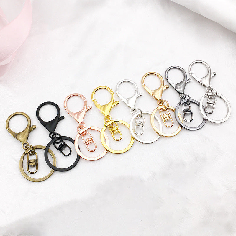 Wholesale 10pcs Metal Pendants Three-piece Keychain Ring Chain Diy Accessories ACC-KC-ZhongFan002