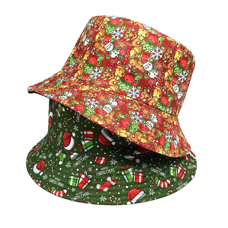 Wholesale Christmas Deer Snowflake Bucket Hat ACC-HT-ShunMa019
