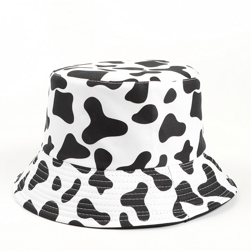 Wholesale Cartoon Panda Bucket Hat Cow Double Sided Flat Top ACC-HT-LueLan011
