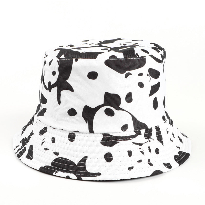 Wholesale Cartoon Panda Bucket Hat Cow Double Sided Flat Top ACC-HT-LueLan011
