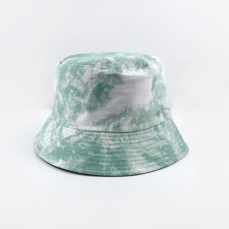 Wholesale  tie-dyed fisherman hat  double-sided basin hat bucket hat