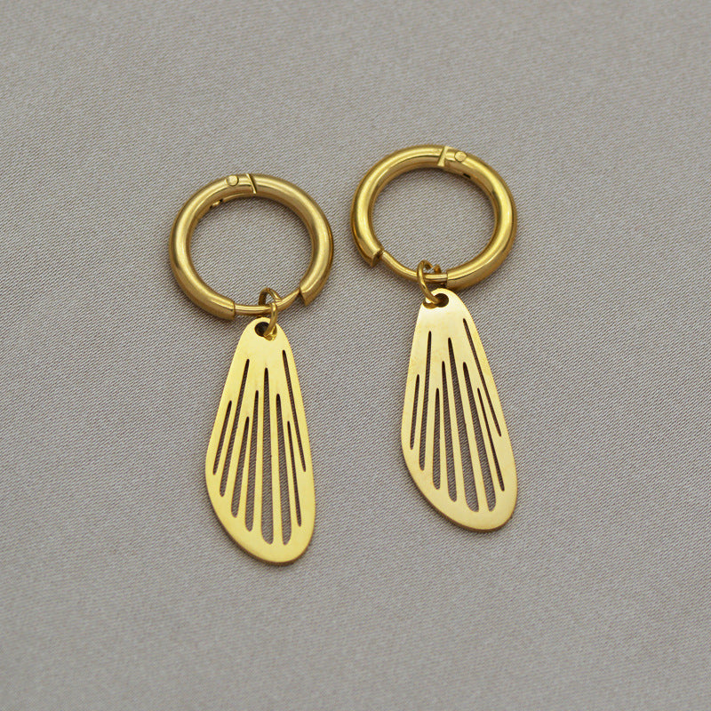 Wholesale 14K Gold Fadeless Stainless Steel Earrings