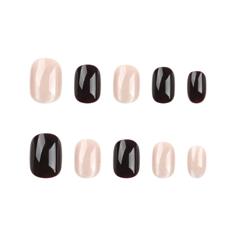 Wholesale 24 Pieces/box Solid Color Cat Eye Nails Kits Nail Stickers ACC-NS-LeFan248