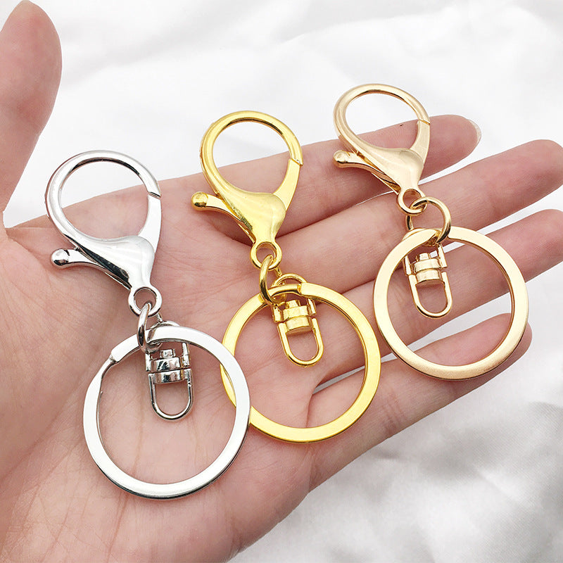 Wholesale 10pcs Metal Pendants Three-piece Keychain Ring Chain Diy Accessories ACC-KC-ZhongFan002