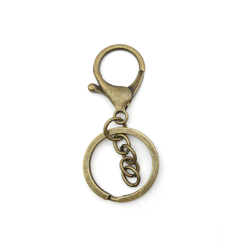 Wholesale 10pcs Metal Pendants Three-piece Keychain Ring Chain Diy Accessories ACC-KC-ZhongFan002