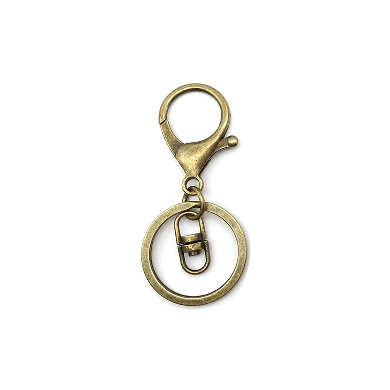 Wholesale 10pcs Metal Pendants Three-piece Keychain Ring Chain Diy Accessories ACC-KC-ZhongFan002