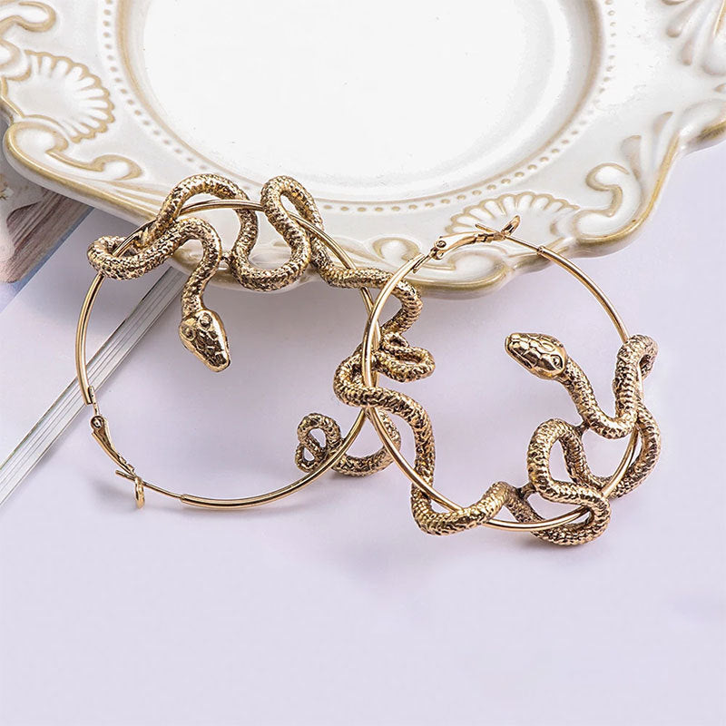 Wholesale Vintage Beauty Snake Earrings Hoop Earrings ACC-ES-FuSu011