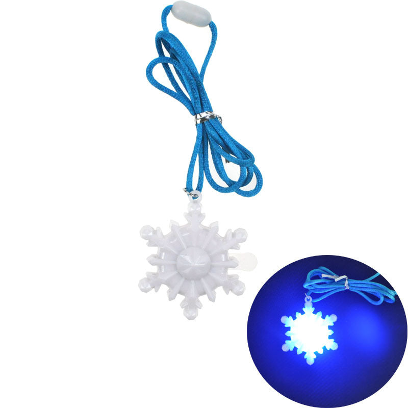 Wholesale 5pcs Christmas LED Snowman Pendant Necklace Dopamine Luminous Necklaces ACC-NE-ChuanSha001