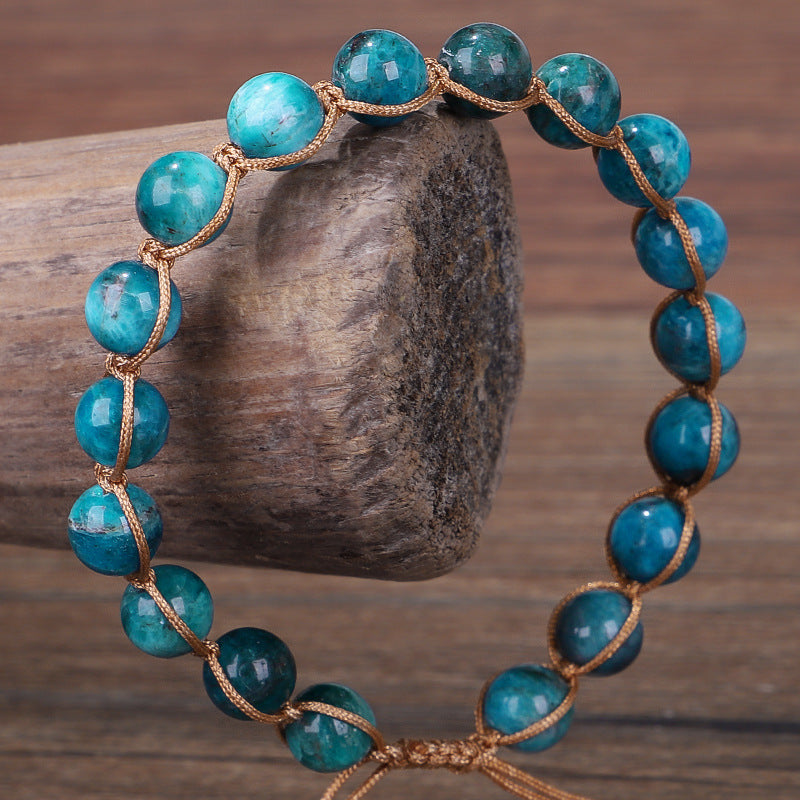 Wholesale Hand-woven 8MM Apatite Bracelet