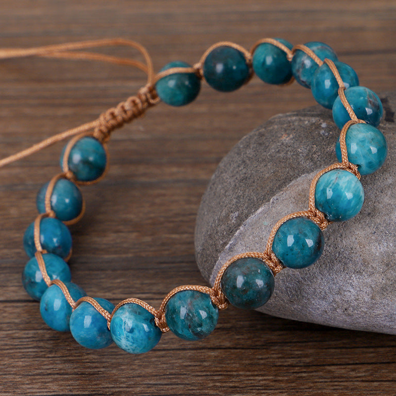 Wholesale Hand-woven 8MM Apatite Bracelet