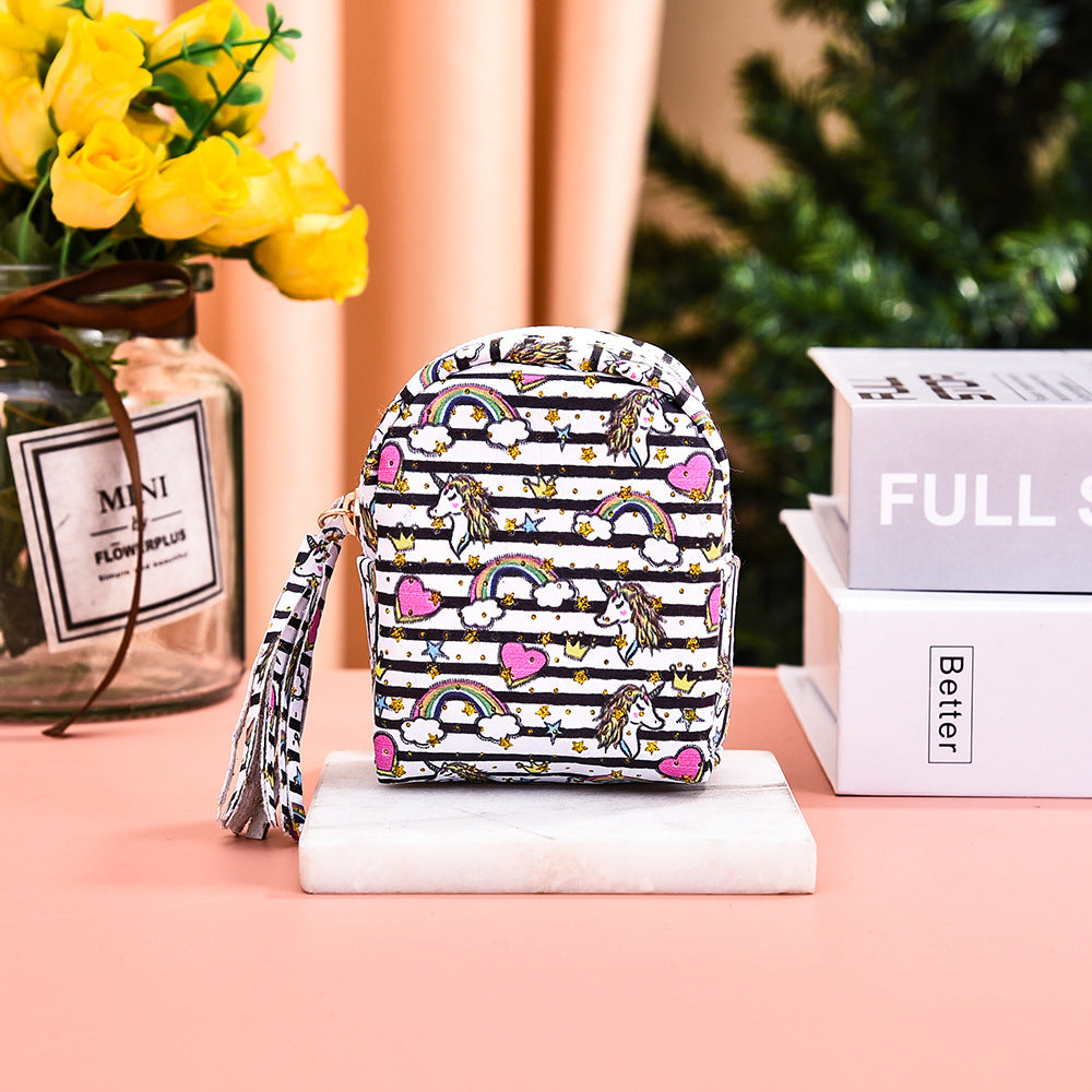 Wholesale Cartoon Unicorn Mini PU Coin Purse Keychain Keychain Wallet ACC-KC-GuoRan003