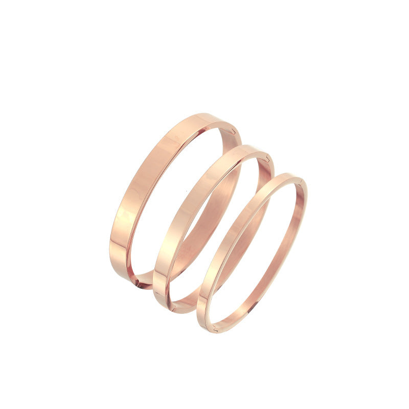 Wholesale  buckle smooth stainless steel bracelet