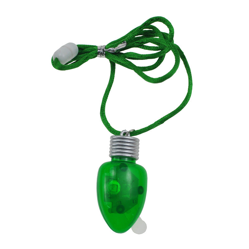 Wholesale 5pcs Christmas LED Snowman Pendant Necklace Dopamine Luminous Necklaces ACC-NE-ChuanSha001