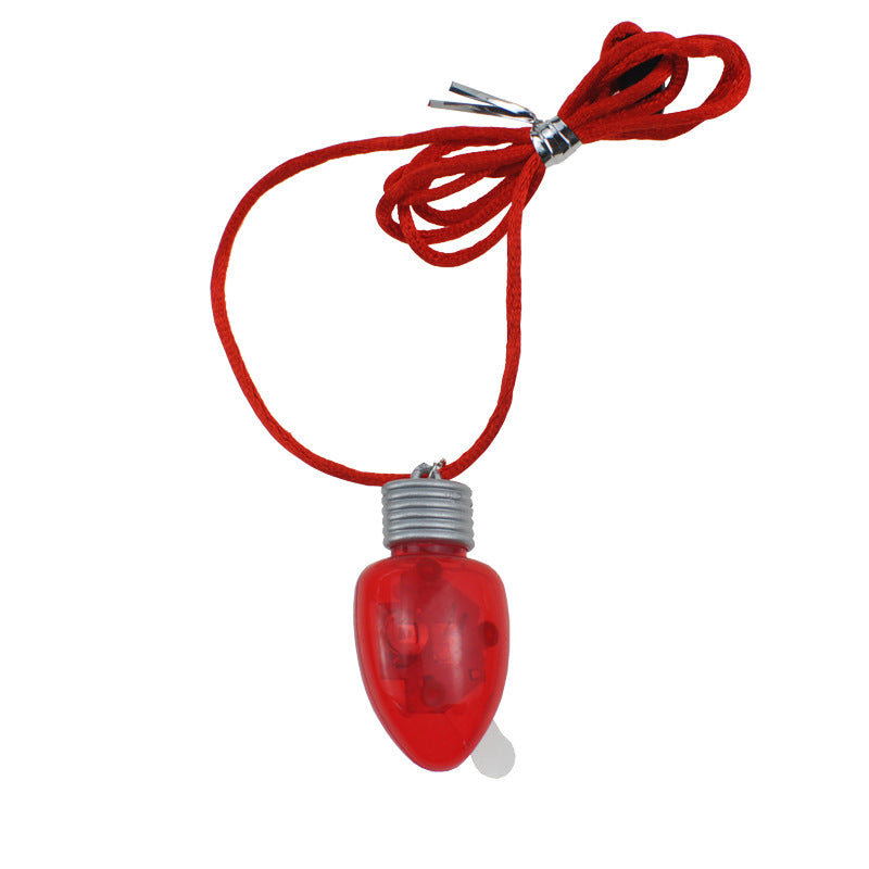 Wholesale 5pcs Christmas LED Snowman Pendant Necklace Dopamine Luminous Necklaces ACC-NE-ChuanSha001