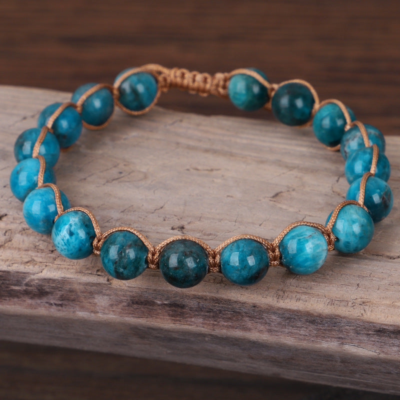 Wholesale Hand-woven 8MM Apatite Bracelet