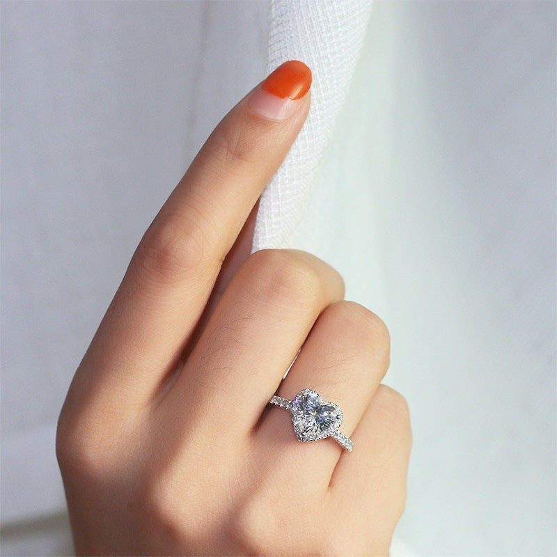 Wholesale creative love zircon ring