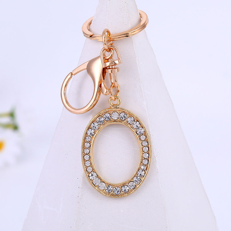 Wholesale Rhinestone Letter Metal Keychain ACC-KC-YuanFei004