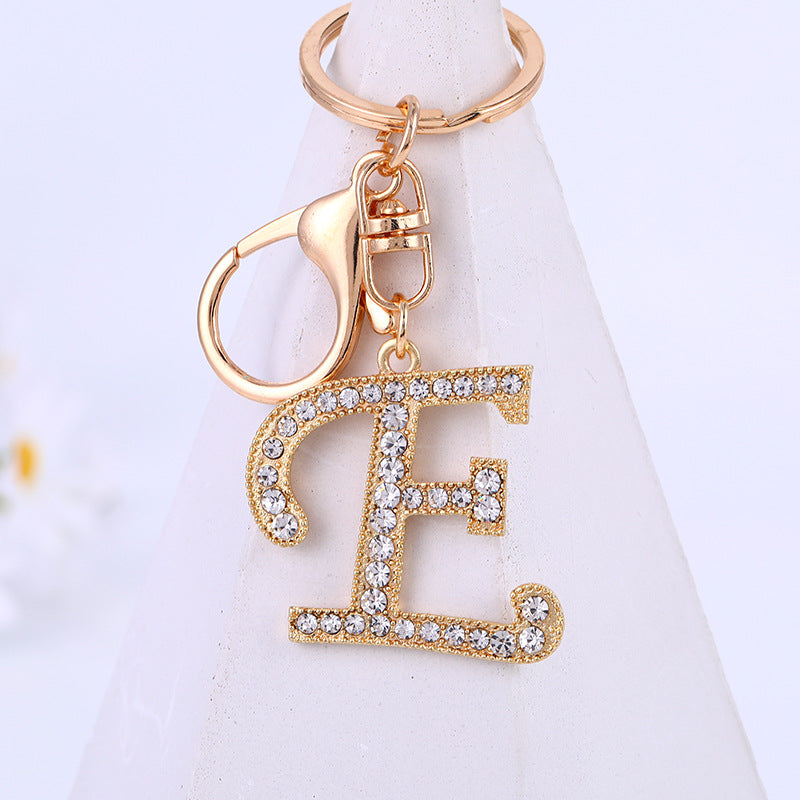 Wholesale Rhinestone Letter Metal Keychain ACC-KC-YuanFei004
