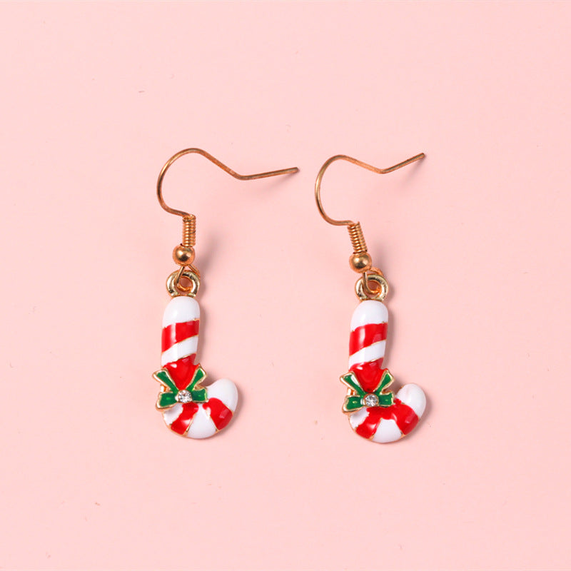Wholesale Christmas Cane Earrings ACC-ES-KaiQing010