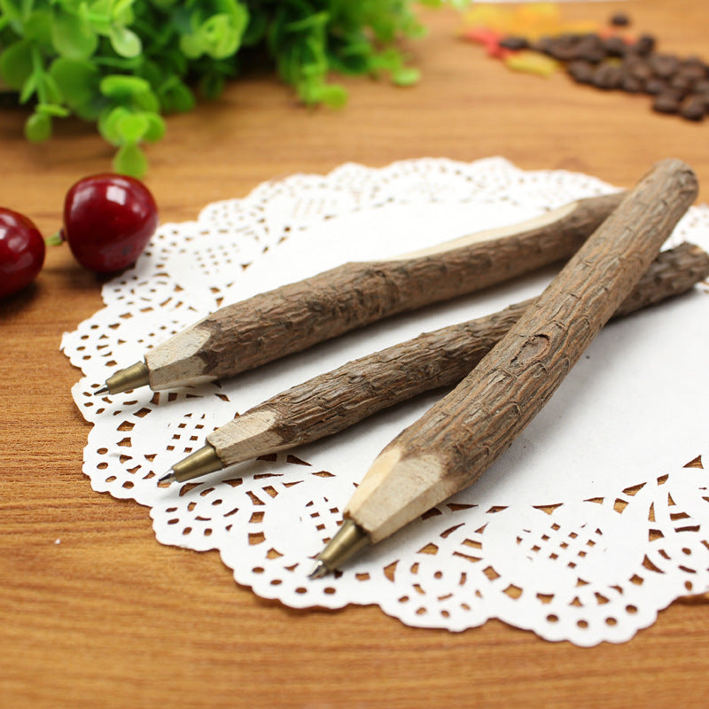Wholesale Bark Ballpoint Pen Wood Material Pen