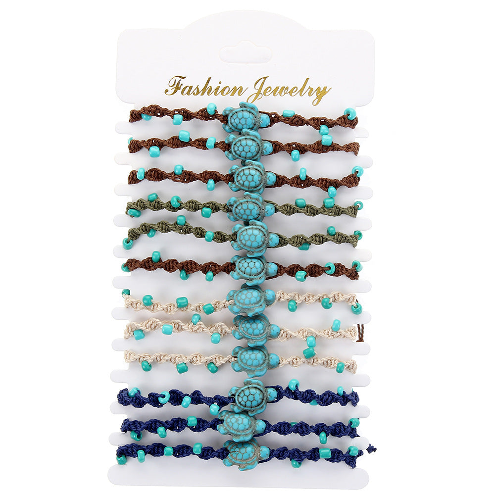 Wholesale Bohemian Turquoise Shell Rice Beads Bracelet ACC-BT-Zheq007