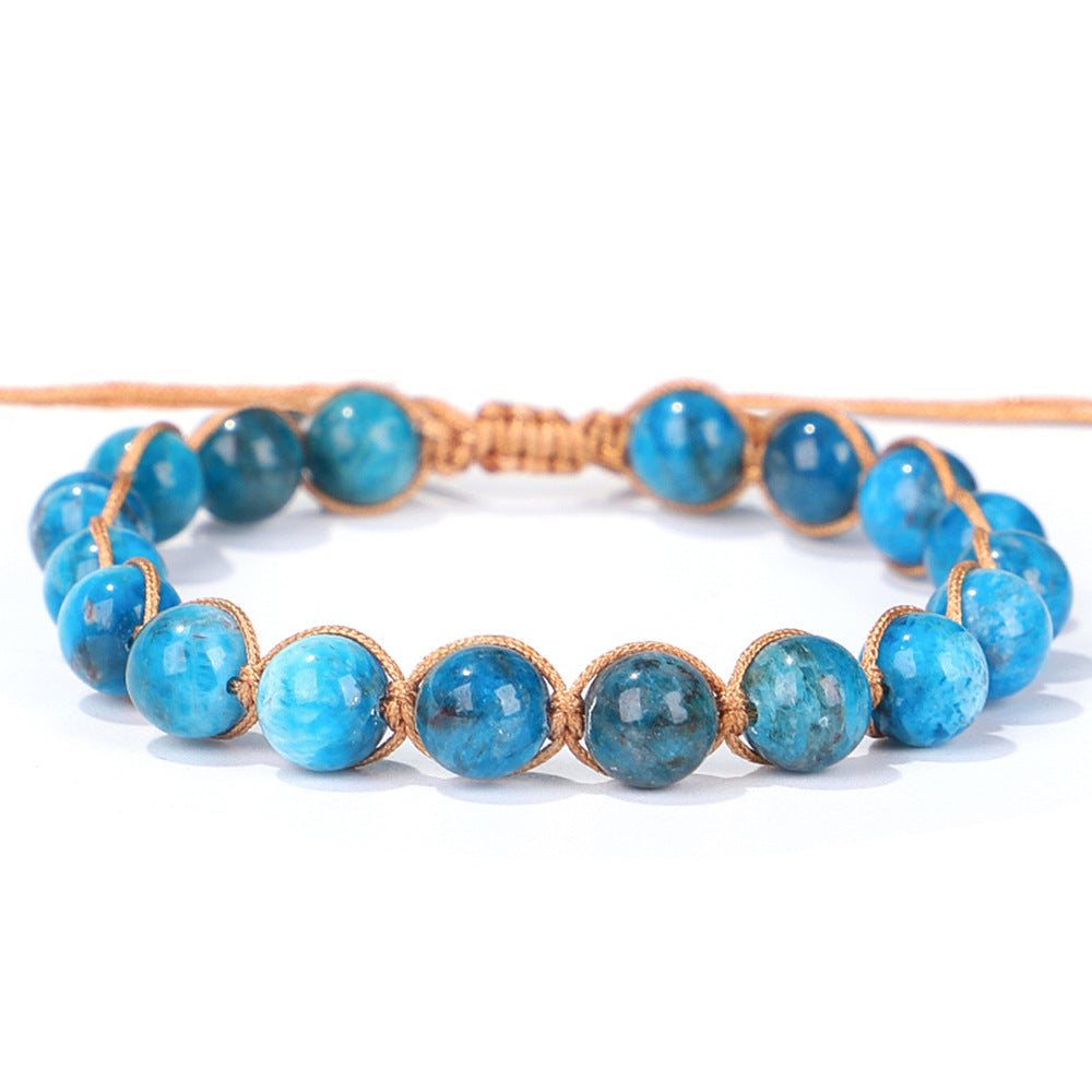 Wholesale Hand-woven 8MM Apatite Bracelet