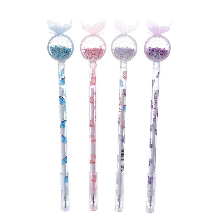 Wholesale Creative sequins butterfly neutral pen