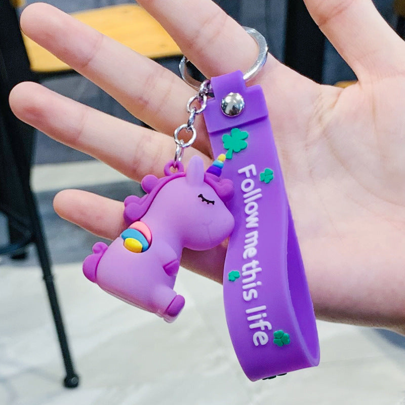 Wholesale cute cartoon silicone keychains