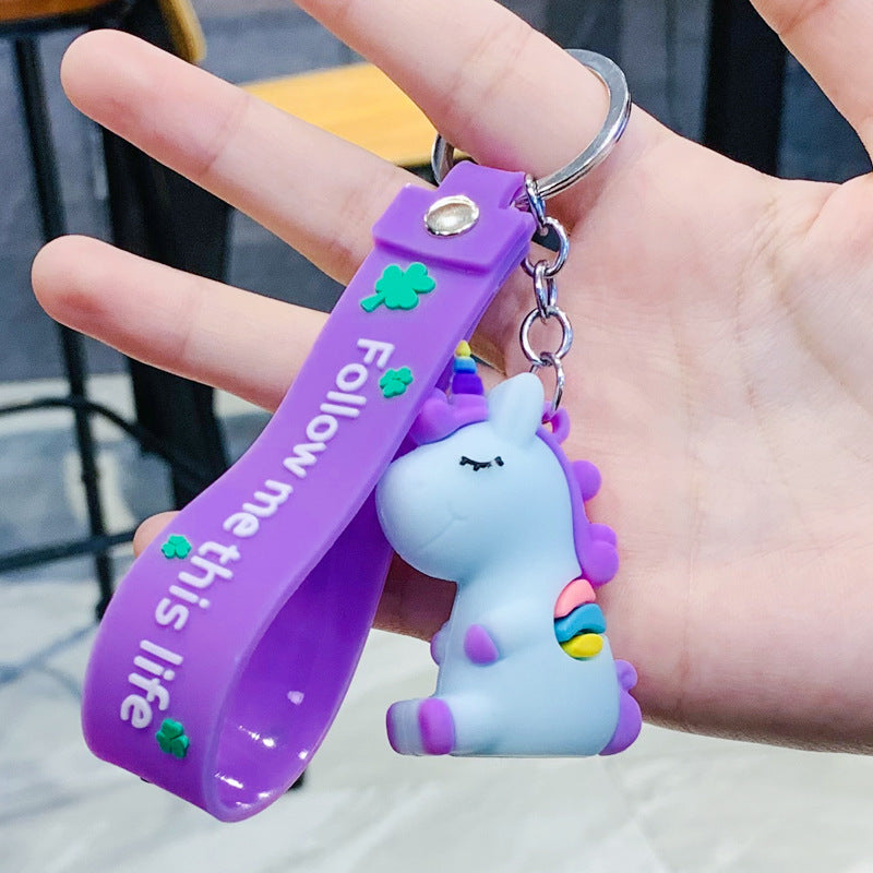 Wholesale cute cartoon silicone keychains