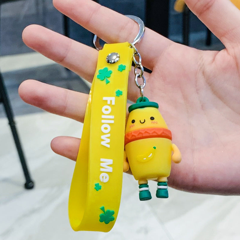 Wholesale cute cartoon silicone keychains