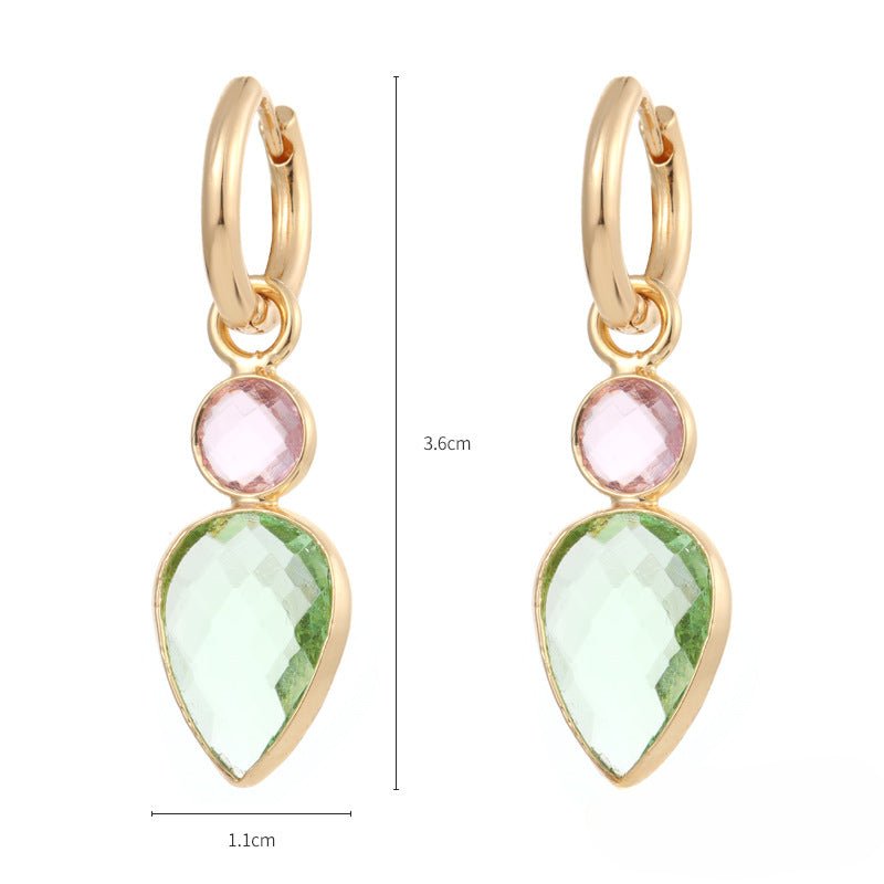 Wholesale Faceted Colorful Crystal Earrings