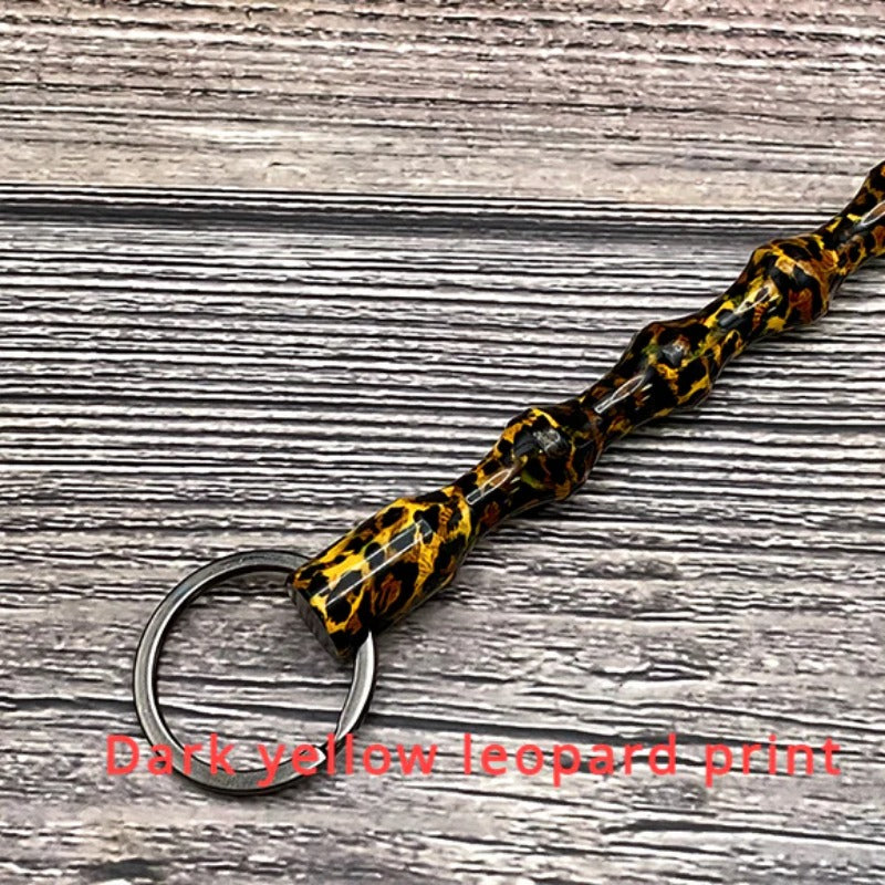 Wholesale Leopard Print Camouflage Aluminum Alloy Pen Shape Hard Keychains ACC-KC-ChiP002