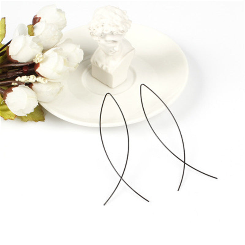 Wholesale Copper Fish Shape Handmade Hoop Earrings