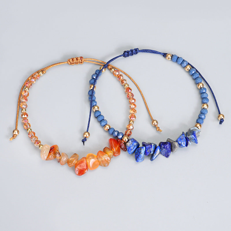 Wholesale Hand-woven Bracelets Colorful Irregular Gravel and Rice Beads Mixed Bracelets ACC-BT-QiuXuan001