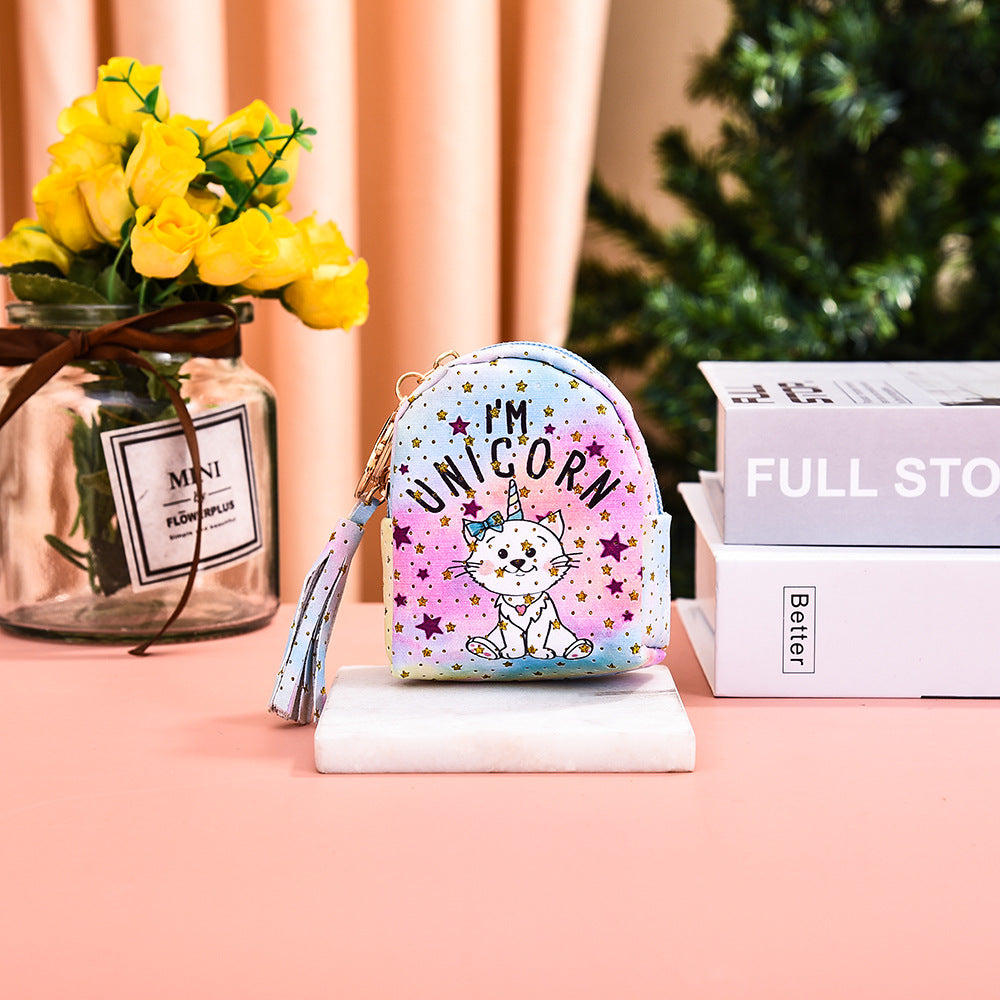 Wholesale Cartoon Unicorn Mini PU Coin Purse Keychain Keychain Wallet ACC-KC-GuoRan003