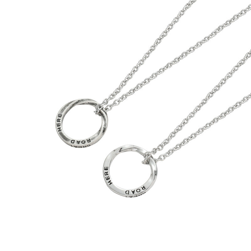 Wholesale Stainless Steel Mobius ring necklace