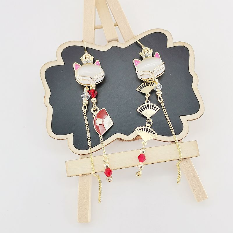 Wholesale 3D cute little fox earrings