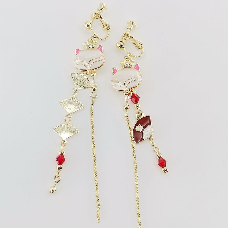 Wholesale 3D cute little fox earrings