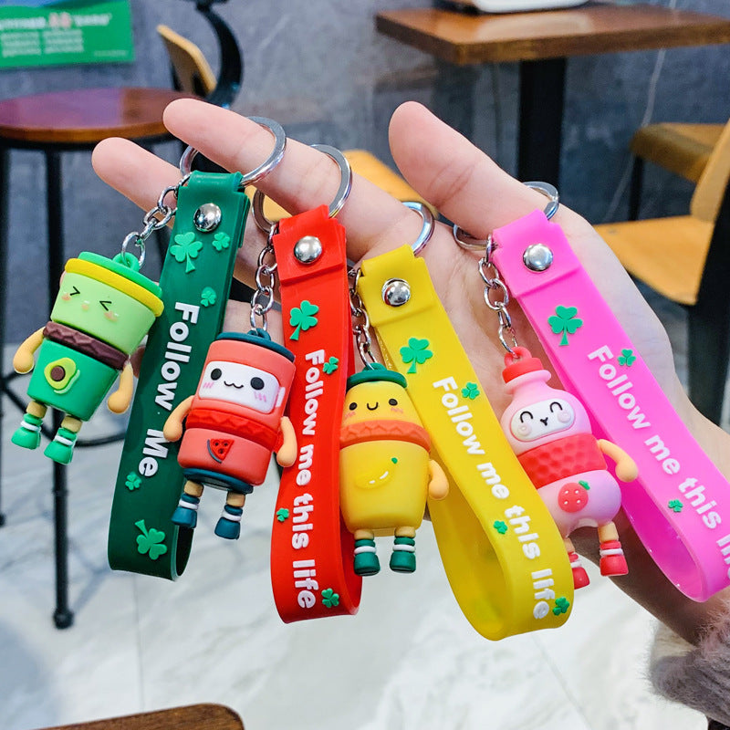 Wholesale cute cartoon silicone keychains
