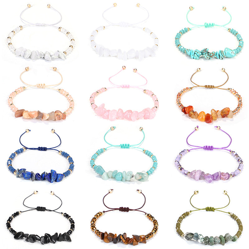 Wholesale Hand-woven Bracelets Colorful Irregular Gravel and Rice Beads Mixed Bracelets ACC-BT-QiuXuan001