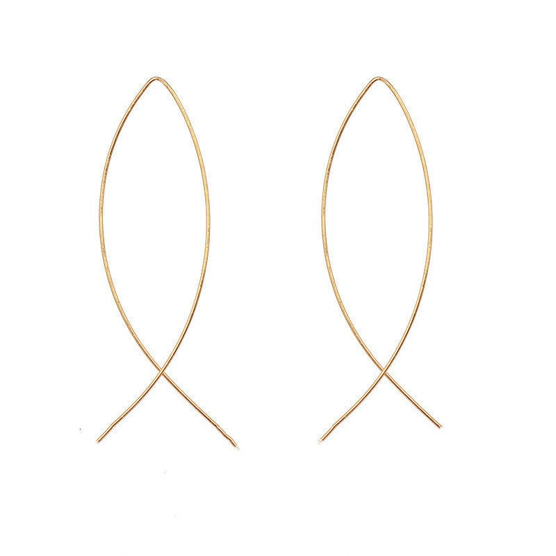 Wholesale Copper Fish Shape Handmade Hoop Earrings