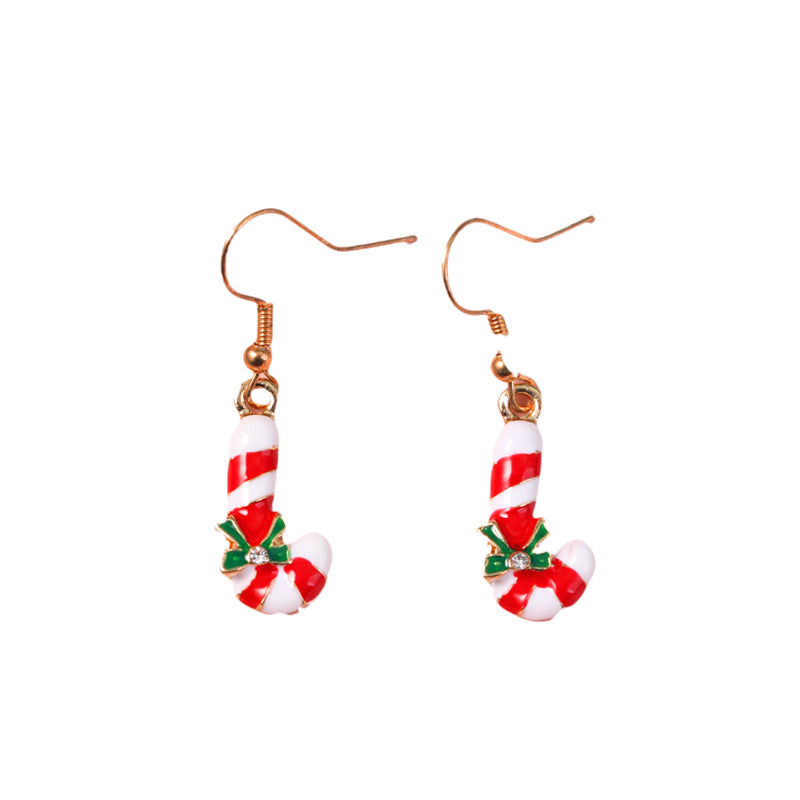 Wholesale Christmas Cane Earrings ACC-ES-KaiQing010