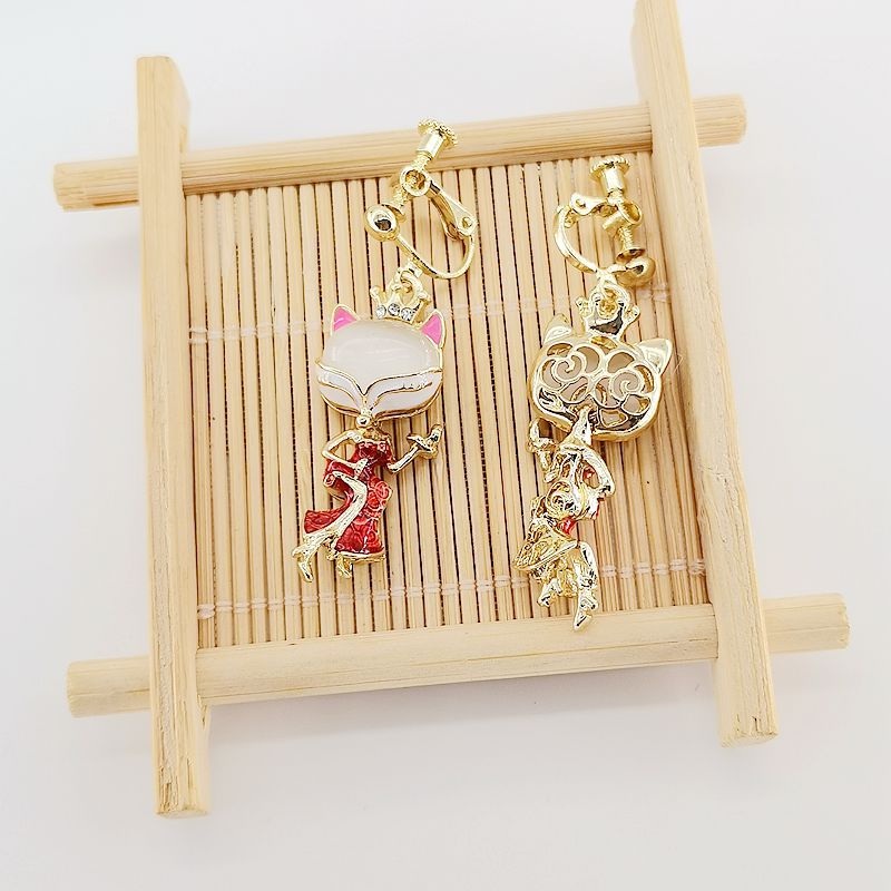 Wholesale 3D cute little fox earrings